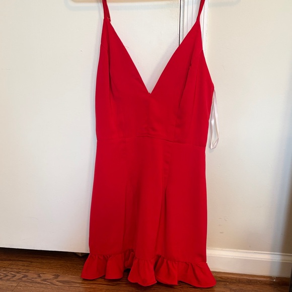 Superdown Mayra Ruffle Dress In Red - Picture 2 of 4